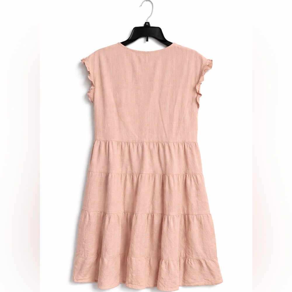 Knox Rose Embroidered Tiered Cotton Dress Size Medium Boho - Picture 2 of 2